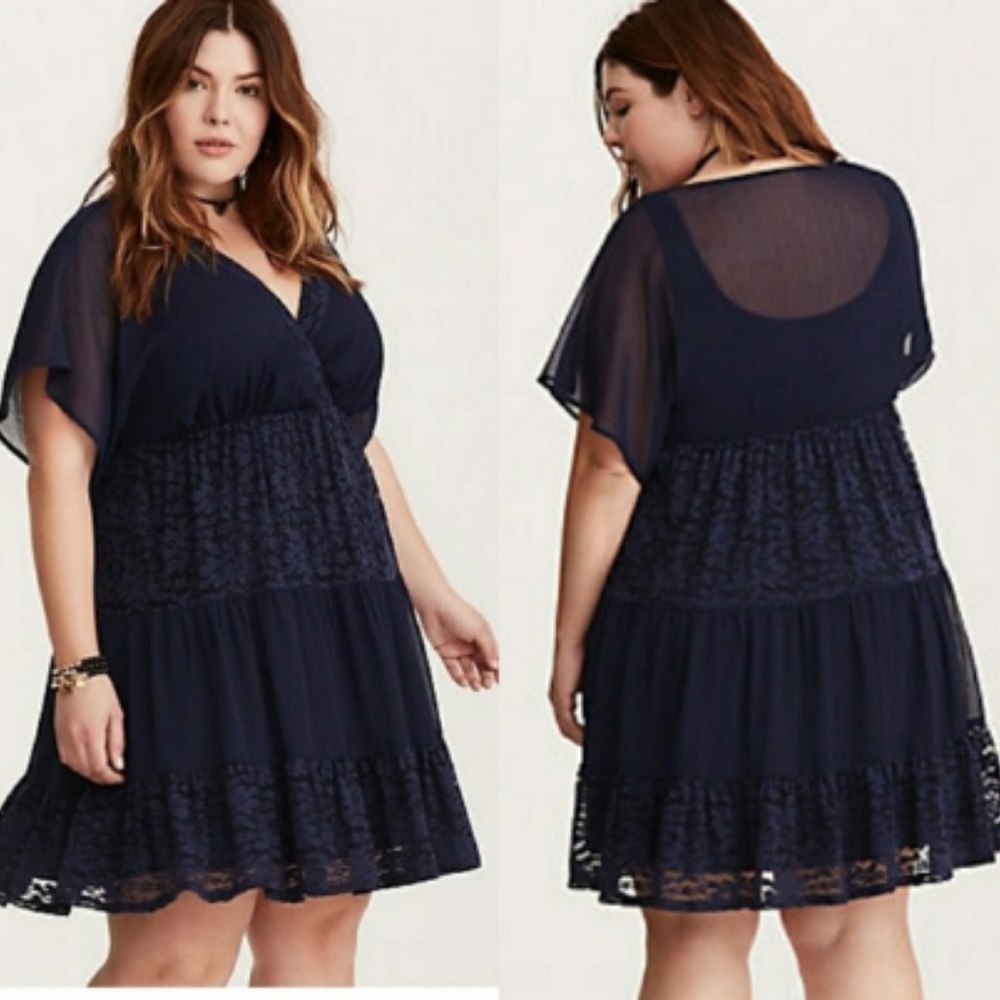 Torrid Navy Lace Dress